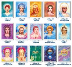 an image of the twelve saints of jesus's life in different colors and sizes