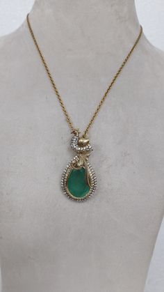 Its unique pendent design with lab grown emerald and moissanite in 925 silver with chain Rhodium-Antique Anti Tarnish gr wt-19.248gms length of pendent -50mm length of chain- 17inches adjustable emerald-9.28cts 925 stamp.. For any query please message us. Pendent Design, Lab Grown, Jewelry Necklace Pendant, 925 Silver, Beauty Book, Emerald, Jewelry Necklaces, Accessory Gift, Stamp