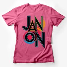 Colorful Abstract Janon Text Design T-Shirt, Modern Graphic Tee, Unisex Art Style Shirt Female T-Shirt Custom graphic T-Shirt.Customize your color Pop Art Women, Retro Graphic Tees, Shirt Female, Cool Graphic Tees, Fan Shirts, Graphic Top, Statement Tees, Gaming Clothes, Design T Shirt