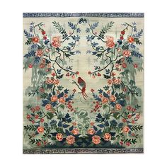 Serene Garden Tapestry Hand Knotted Area Rug Serene Garden, Enchanting Garden, Lush Greenery, Nature Inspired Design, Exquisite Rugs, Hand Knotted Rugs, Nature Inspired, Lush, Custom Sizing