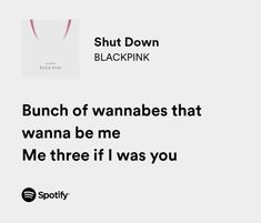 an ad for spotify with the caption'bunch of wannabes that wanna be me, me three if i was you '