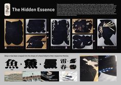 an article about the hidden essence in japanese art is displayed on a black and white background