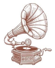 an old fashioned record player with a phonograph