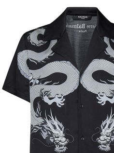 Shirt Balmain Shirt, Paris Shirt, Balmain Paris, Dragon Print, Cool Outfits For Men, Pierre Balmain, Valentino Men, Tee Shirt Designs, Swaggy Outfits