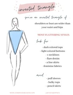 Best Dresses For Triangle Shape, Cute Inverted Triangle Outfits, Style For Triangle Body Shape, Necklines For Inverted Triangle Body Shape, Clothing For Triangle Body Type, Bodycon Dress For Inverted Triangle, Outfits For Reverse Triangle, Invented Triangle Body Shape Outfits, Dressing Inverted Triangle Body Shape