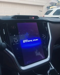 an image of a car dashboard with the startlink screen on it's display