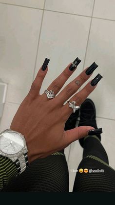 Simple Acrylic Nails, Short Acrylic Nails Designs, Pretty Acrylic Nails, Dope Nails, Short Acrylic Nails, Acrylic Nail Designs, My Boards, Cute Nails, Nail Inspo