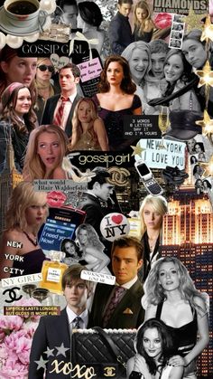 collage of photos with people and stars on them, including the famous tv characters