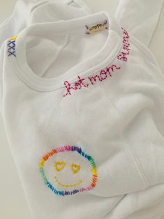 Rainbow Hot Mom Summer Sweatshirt - Etsy Oversized Long Sleeve Tops With Embroidered Logo, Long Sleeve Tops With Embroidered Logo For Spring, Spring Long Sleeve Tops With Embroidered Logo, Trendy White Crew Neck Sweats, Trendy Embroidered Logo Tops For Loungewear, Trendy Long Sleeve T-shirt With Embroidered Logo, White Cotton Sweater With Embroidered Graphics, White Embroidered Logo Sweatshirt For Loungewear, Casual Long Sleeve T-shirt With Embroidered Logo