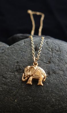 Elephant Necklace for Women, Elephant Jewelry for Girls, Elephant Jewelry Charm, Pendant Necklace, L Nickel-free Gold Plated Spiritual Necklaces, Gold Tarnish-resistant Charm Necklace For Good Luck, Gold Amulet Charm Necklace, Gold Plated Nickel Free Charm Necklaces, Nickel-free Gold Spiritual Necklaces, Gold Plated Nickel-free Charm Necklaces, Personalized Small Gold Charm Necklaces, Gold Pendant Necklace For Good Luck, Rose Gold Brass Charm Necklace With Round Pendant