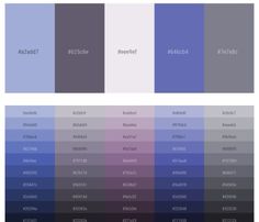 blue and black color palettes with different shades