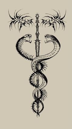 Cybersigilism Snake Tattoo, Psychotic Tattoo, Back Tattoo Cybersigilism, Back Tattoo Snake, Gothic Tattoo Men, Snake Tattoo Back, Snake Back Tattoo, Snake Tattoos, Sigil Tattoo