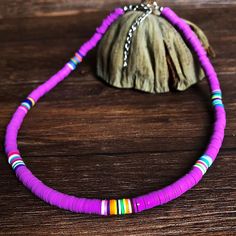 6 mm Heishi beads collar Colorful Choker, Boho Style Necklaces, Valentines For Mom, Beaded Collar Necklace, Boho Handmade, Unisex Necklace, Polymer Clay Necklace, Beaded Collar, Clay Necklace