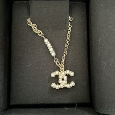 Excellent Condition, Only Used A Couple Times, Comes In Original Packaging. Designer Pendant Chain Jewelry, Formal White Gold Necklace With Logo Charm, Elegant White Jewelry With Logo Charm, Elegant Silver Necklace With Logo Charm, White Formal Jewelry With Logo Charm, Formal White Jewelry With Logo Charm, Elegant White Necklace With Logo Charm, Luxury Jewelry Gift With Logo Charm, Luxury Logo Charm Jewelry For Gift