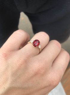 Dark Ruby Engagement Ring, Ruby Engagement Ring Aesthetic, Red Rings Engagement, Corrupted Chaos, Ring Types, Pink Academia, Engagement Ring Types, Ads Creative Advertising Ideas, Wedding Studs