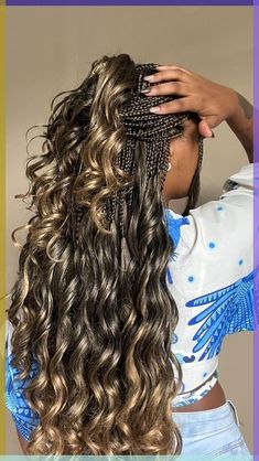 Creative Braids, Curls Braids, French Curl, Big Box Braids Hairstyles, Goddess Braids Hairstyles, French Braids