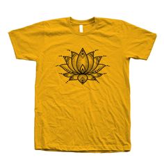 Lotus T-shirt, Men's T-shirt, Unisex T-shirt, Screen Print, Crew Neck, 100% Cotton, Flower Shirt, White T-shirt, Gifr for Women, Yoga Top Hand pressed in California by Couth. Fine Jersey Short Sleeve T Fine Jersey (100% Cotton) construction (Heather Grey contains 10% Polyester). How to order: Please Select your T-shirt's size and color at checkout from the drop down menu and be sure to use size chart and color availability. Available sizes: S, M, L, XL, XXL We use water base ink and discharge ba Yellow Sublimation Print Short Sleeve T-shirt, Yellow Short Sleeve T-shirt With Sublimation Print, Yellow T-shirt With Sublimation Print, Yellow T-shirt With Sublimation Print Short Sleeves, Yellow Graphic Tee With Sublimation Print, Yellow Short Sleeve Screen Print T-shirt, Yellow Sublimation Print Graphic Tee, Yellow Screen Print Short Sleeve T-shirt, Yellow Graphic Tee With Custom Print