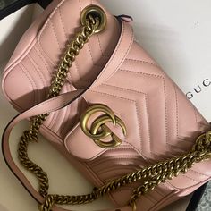 Almost Brand New. Worn Once. This Color Is Sold Out Everywhere . Base Length: 9.75 In Height: 6 In Width: 2.75 In Drop: 11.5 In Drop: 21.25 In Designer Id#: 443497 213048 Item #: 875869 Gucci Shoulder Bag With Branded Hardware, Pink Gucci Bag With Gold-tone Hardware, Gucci Pink Luxury Shoulder Bag, Gucci Luxury Pink Shoulder Bag, Pink Gucci Luxury Shoulder Bag, Pink Luxury Gucci Shoulder Bag, Gucci Pink Crossbody Shoulder Bag, Pink Gucci Bag With Branded Hardware, Gucci Pink Shoulder Bag For Everyday Use