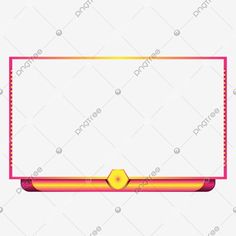 a white sign with pink and yellow lines on the edges, in front of a white background