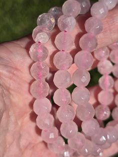 Faceted Rose Quartz 8mm bracelet Stone of love and compassion, wondering energy for everyday wear. Lovely sparkle as the light reflects off the facets. Price is for 1 bracelet, randomly selected Spiritual Rose Quartz Crystal Bracelet, Rose Quartz Round Bracelets For Meditation, Spiritual Rose Quartz Bracelet With Gemstone Beads, Rose Quartz Round Crystal Bracelet For Meditation, Round Rose Quartz Crystal Bracelet For Relaxation, Rose Quartz Crystal Bracelet For Meditation, Spiritual Rose Quartz Bracelet With 8mm Beads, Spiritual Rose Quartz Crystal Bracelet With 8mm Beads, Spiritual Healing Stretch Bracelet With Faceted Beads