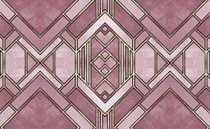 an art deco style wallpaper design in pink and gold