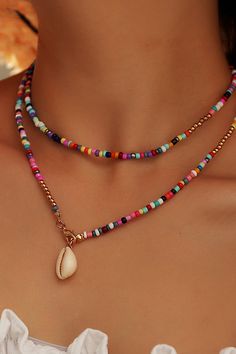 A thoughtful gift: With a timeless design and polished look, the accessories well with any collection, whether for your or as a gift celebrating friendship, birthdays and other memorable moments. Cheap Trendy Multicolor Beaded Necklaces, Colorful Cheap Beaded Necklaces As Gifts, Cheap Multicolor Beaded Pendant Necklaces, Cheap Multicolor Necklaces For Gifts, Cheap Casual Jewelry With Colorful Beads, Cheap Colorful Beaded Pendant Necklace, Colorful Cheap Summer Jewelry, Cheap Hippie Necklace With Colorful Beads, Trendy Cheap Multicolor Necklaces