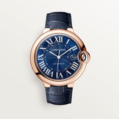 Ballon Bleu de Cartier watch Trinity Bracelet, Alligator Skin, Cartier Ballon Bleu, Cartier Watch, Forever Jewelry, Rose Gold Case, Mechanical Movement, Jewelry Companies, Sapphire Blue