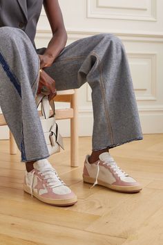 GOLDEN GOOSE Ball Star distressed leather sneakers | NET-A-PORTER Pink Golden Goose Sneakers, Pink Golden Goose, Golden Goose Ball Star, Golden Goose Sneakers Outfit, Goose Sneakers, Golden Goose Sneakers, Golden Goose Shoes, Star Sneakers, Sneakers Outfit