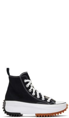 Women's Converse Run Star Hike High Top Platform Sneaker Boots, Converse Run Star White, Converse Run Star Motion White, Converse Run Star Hike High Top, Black Converse High-top Platform Sneakers, Run Star Hike, Converse White, Black Gums, Canvas Sneakers