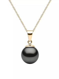 ONLY AT SAKS. This delicate 14K yellow gold necklace is centered with a luminous round Tahitian pearl pendant..14K yellow gold.Round Tahitian pearl, 9-10mm.Lobster clasp.Made in USA.SIZE.Adjustable length, about 16'.ONLY AT SAKS. This delicate 14K yellow gold necklace is centered with a luminous round Tahitian pearl pendant.14K yellow goldRound Tahitian pearl, 9-10mmLobster claspMade in USASIZEAdjustable length, about 16” Tahitian Pearl Round Pendant Necklace For Anniversary, Elegant Yellow Gold Tahitian Pearl Jewelry, Formal Tahitian Pearl Necklace With Round Pendant, Tahitian Pearl Round Pendant Necklace For Formal Occasions, Elegant Gold Tahitian Pearl Jewelry, Formal Tahitian Pearl Necklace In Yellow Gold, Formal Yellow Gold Tahitian Pearl Necklace, Elegant Tahitian Pearl Pendant Jewelry, Gold Tahitian Pearl Necklace For Anniversary