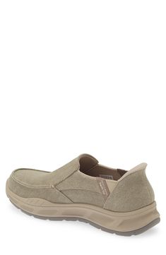 With a padded collar and stretchy insets, this slip-on sneaker keeps you effortlessly comfortable all day on a cushioned footbed. Textile upper/synthetic lining and sole Imported Casual Ergonomic Slip-on Sneakers With Arch Support, Casual Ergonomic Slip-ons With Arch Support, Functional Cushioned Slip-on Walking Shoes, Functional Synthetic Slip-on Walking Shoes, Casual Ergonomic Slip-on Sneakers, Sporty Slip-ons With Arch Support For Walking, Ortholite Insole Slip-on Sneakers For Outdoor, Outdoor Slip-on Sneakers With Ortholite Insole, Suede Slip-on Sneakers With Cushioned Footbed