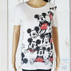 Nwt Mickey Mouse Disney Authentic Women's White Short Sleeve T-Shirt Size Xs S M L Xl Mickey Mouse Is Lookin' Soo Cute On This Graphic Tee!! Utterly Adorable, Wear The Love! Color: White Mickey Mouse Graphic Short Sleeve T-Shirt Brand: Disney 60% Cotton 40% Polyester Care Instructions: Machine Wash Cold, Tumble Dry Low Country Of Origin: Imported 100% Authentic Guaranteed Item Is Going To Be Shipped Same To 1 Bussiness Day. Summer Minnie Mouse Short Sleeve T-shirt, Cute Mickey Mouse Short Sleeve Tops, Mickey Mouse Short Sleeve Summer Top, Minnie Mouse Graphic Tee Short Sleeve Top, White Mickey Mouse T-shirt, Minnie Mouse Crew Neck Top For Disney Events, White Minnie Mouse Graphic Tee, White Disney Tops For Summer, Disney Mickey Mouse Crew Neck Top