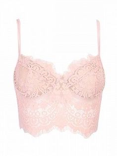 Pink Sheer Top, Crop Top Pink, Bralet Tops, Pink Shirts, Sheer Crop Top, Cami Bra, Spaghetti Strap Crop Top, Top Bra