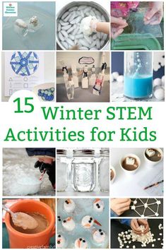 Winter Stem Activities For Kids, Stem Winter, Winter Science Activities, Toddler Stem, Winter Science Experiments