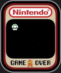 an old nintendo game over screen with the words'game over'on it