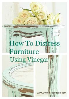 How To Distress Furniture, Commode Shabby Chic, Diy Shabby Chic Furniture, Distress Furniture, Cocina Shabby Chic, Shabby Chic Decor Diy, Shabby Chic Dresser, Dekor Diy, Shabby Chic Bedrooms