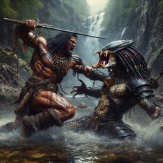 Barbarian Woman, Predator Artwork, Predator Alien Art, Geek Movies, Animal Humour, Arte Alien, Alien Character