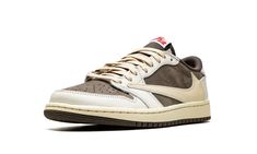 The Travis Scott x Air Jordan 1 Low “Reverse Mocha” is a collaboration between the hip-hop artist and Jordan Brand on the low-top lifestyle shoe that “reverses” the color block of the duo’s original Jordan 1 Low collaboration from 2019.  Released in July 2022, the “Reverse Mocha” features the same color block as Travis and Jordan Brand’s “Mocha” or “Cactus Jack” Jordan 1 Low, albeit in a flipped color coordination.  The perforated toe, mid-panel, and collar are designed in mocha (brown) nubuck. Mocha Shoes, Travis Scot, Reverse Mocha, Color Coordination, Kobe Shoes, Nike Air Jordan 1 Low, Cactus Jack, July 2022, Mocha Brown