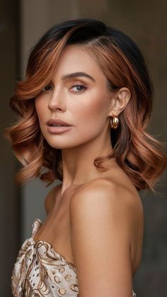 Copper Highlights On Light Brown Hair, Light Auburn Highlights, Auburn Ombre Hair, Copper Highlights On Brown Hair, Brown Hair Tones, Light Auburn Hair Color, Medium Length Brown Hair, Copper Ombre, Auburn Highlights