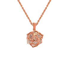 14K Rose Gold Rose Pendant -Solid 14K REAL Gold !! -Beautiful rose pendant with white cubic zirconia stones inside -Fits up to a 1.5MM chain -Any dainty chain will look cute on it -Great for daily wear -(message us if you have any other questions) -ITEMS SOLD BY PEICE (weight is *UNDETERMINED*) Rose Gold Flower Pendant Diamond Necklace For Anniversary, Rose Gold Diamond Necklace With Flower Pendant, Cubic Zirconia Rose Gold Necklace For Anniversary, Rose Gold Necklace With Diamond Accents And Flower Pendant, Rose Gold Necklaces With Diamond Accents And Flower Shape, Delicate Rose Gold Diamond Necklace With Flower Pendant, Rose Gold Flower Shaped Necklace With Diamond Accents, Rose Gold Diamond Jewelry In Flower Shape, Rose Gold Flower-shaped Necklace With Diamond Accents