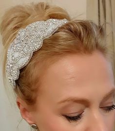 Stunning Diamante,  Rhinestone Headband. Handmade. One of a kind. Diamante Applique secured on a silver Headband. Perfect for weddings. Party's. Ladies day. Bridal shower, Silver Fascinator, Bridal Fascinator, Silver Headband, Wedding Fascinators, Rhinestone Headband, Hair Jewelry Wedding, Wedding Headband, Bridal Headband, Wedding Hair Accessories