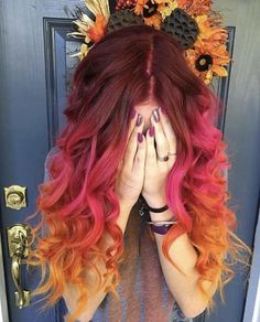 Forever Fall & Halloween🎃🍁 | Must Have Fall Hair Colors 🧡🖤🍂🍁✨ Cheveux Oranges, Hair Color Unique, Hair Color Crazy, Balayage Blonde, Spring Hair Color, Super Hair, Hair Color For Women, Trendy Hair Color, Ombre Hair Color