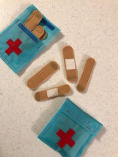 three pieces of medical equipment are laid out on the counter top next to each other