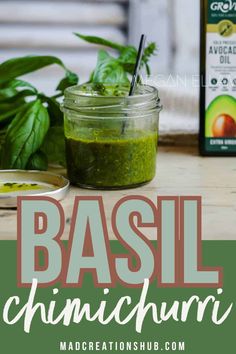 This fresh basil chimichurri is a must-try! Quick to make, packed with flavor, and perfect for meats, veggies, or salads. A vibrant twist on a classic favorite!