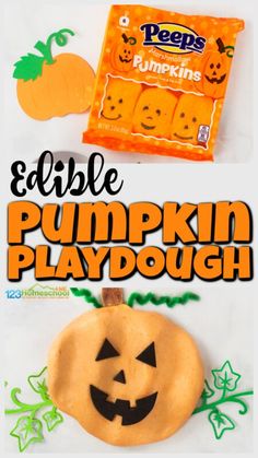 an edible pumpkin playdough for halloween