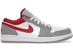 Buy and sell authentic Jordan shoes on StockX including the Jordan 1 Low SE Light Smoke Grey Gym Red and thousands of other sneakers with price data and release dates. Jordan 1 Low Grey, Nike Jordan 1 Low, Authentic Jordans, Sneaker Lovers, Swag Shoes, Air Jordan 1 Low, Jordan 5, Jordan 1 Low, Jordan 3