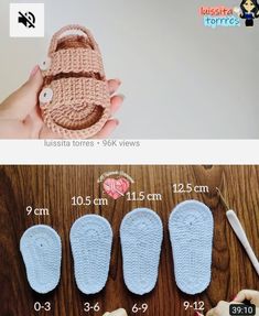 crocheted slippers are shown with instructions to make them look like they have been made