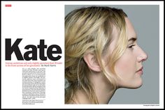 a woman with blonde hair is featured in the magazine's cover story, kate