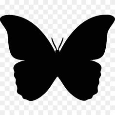 a black and white silhouette of a butterfly on a transparent background png clipart