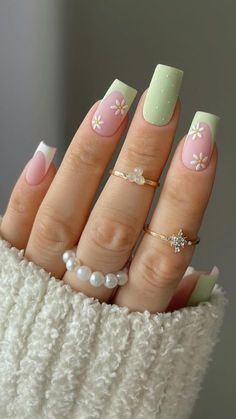 Country Nail Designs, Uñas Coquette, Trendy Acrylic Nails, Holiday Acrylic Nails, Unghie Sfumate, Girly Acrylic, Easter Nail Designs, Milky Nails